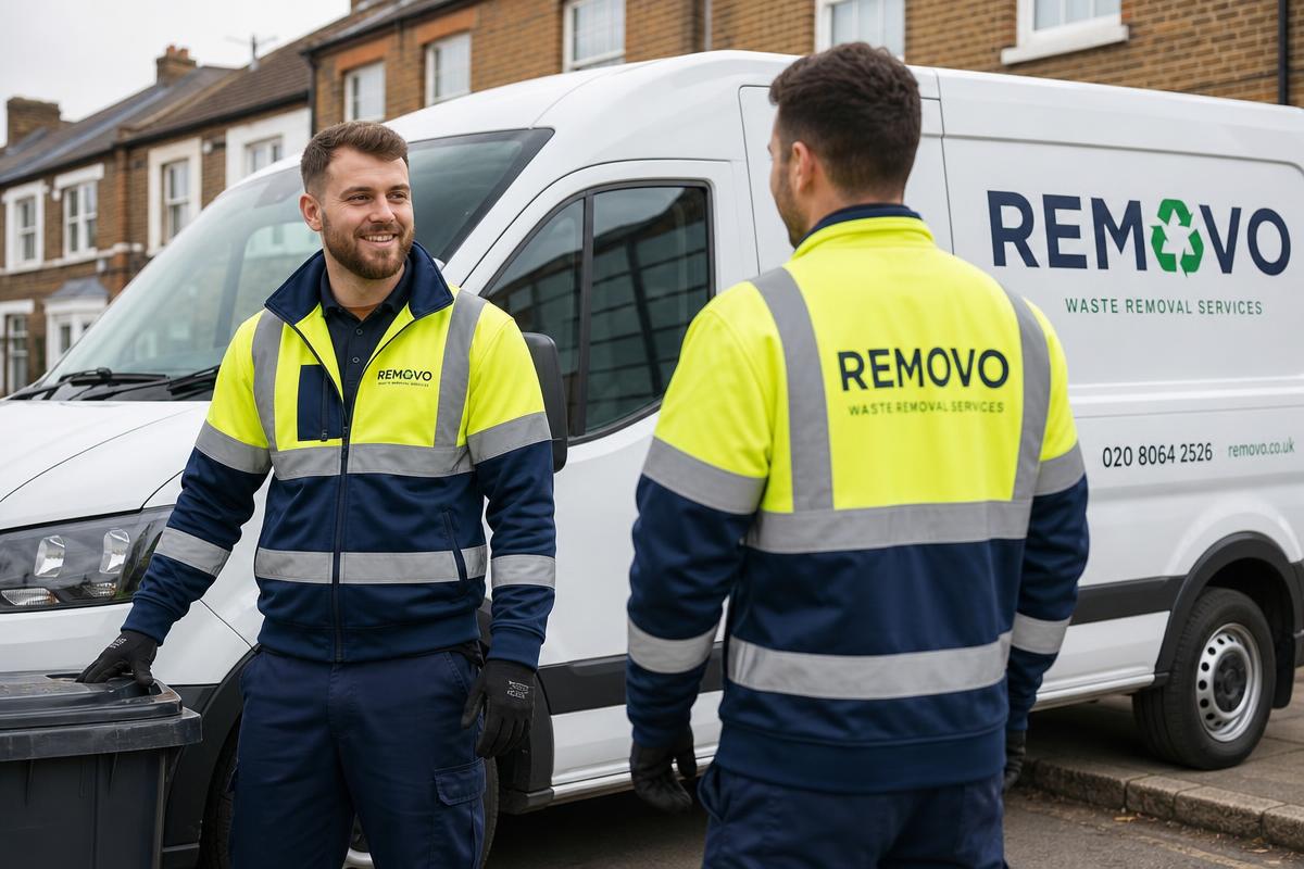 REMOVO team in branded uniforms